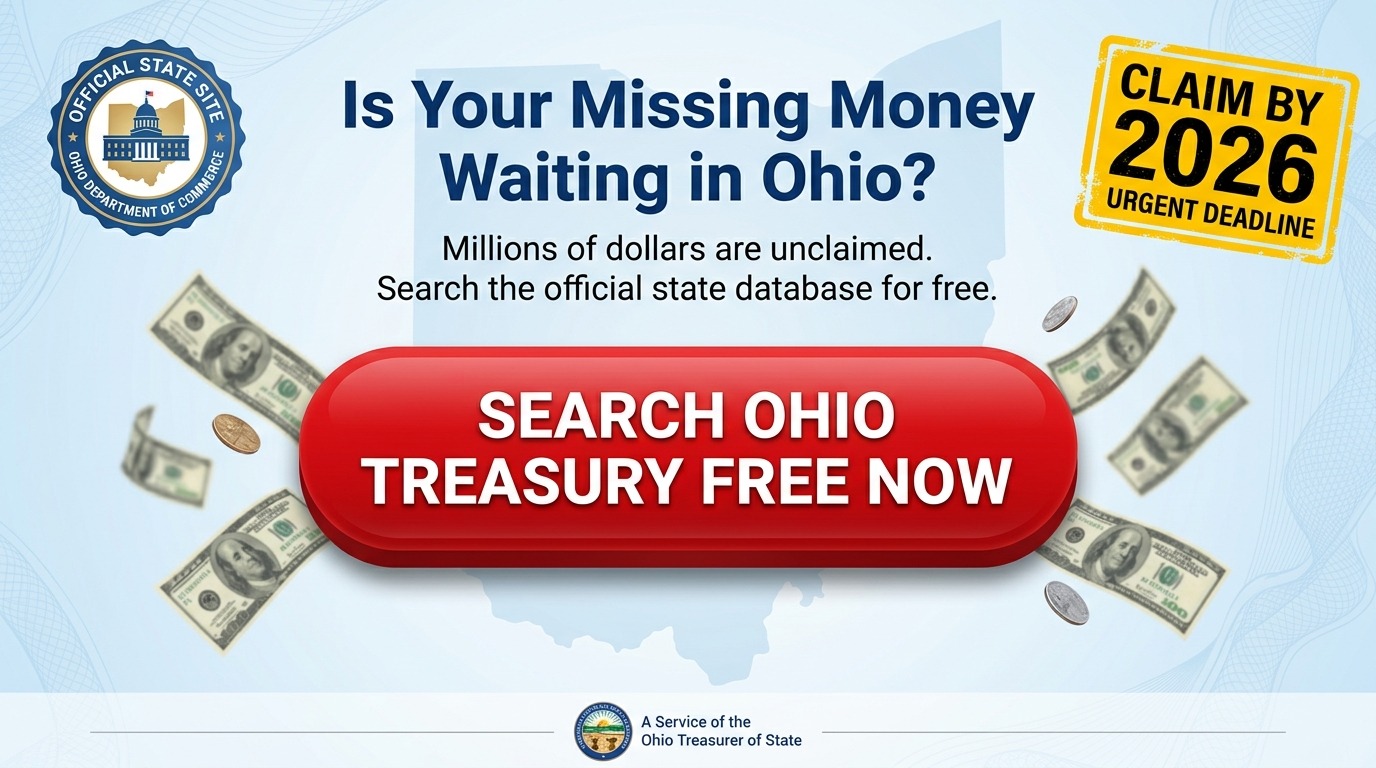 Click button to search ohio unclaimed money 2026 guide free on official Ohio State Treasury claimit.ohio.gov site