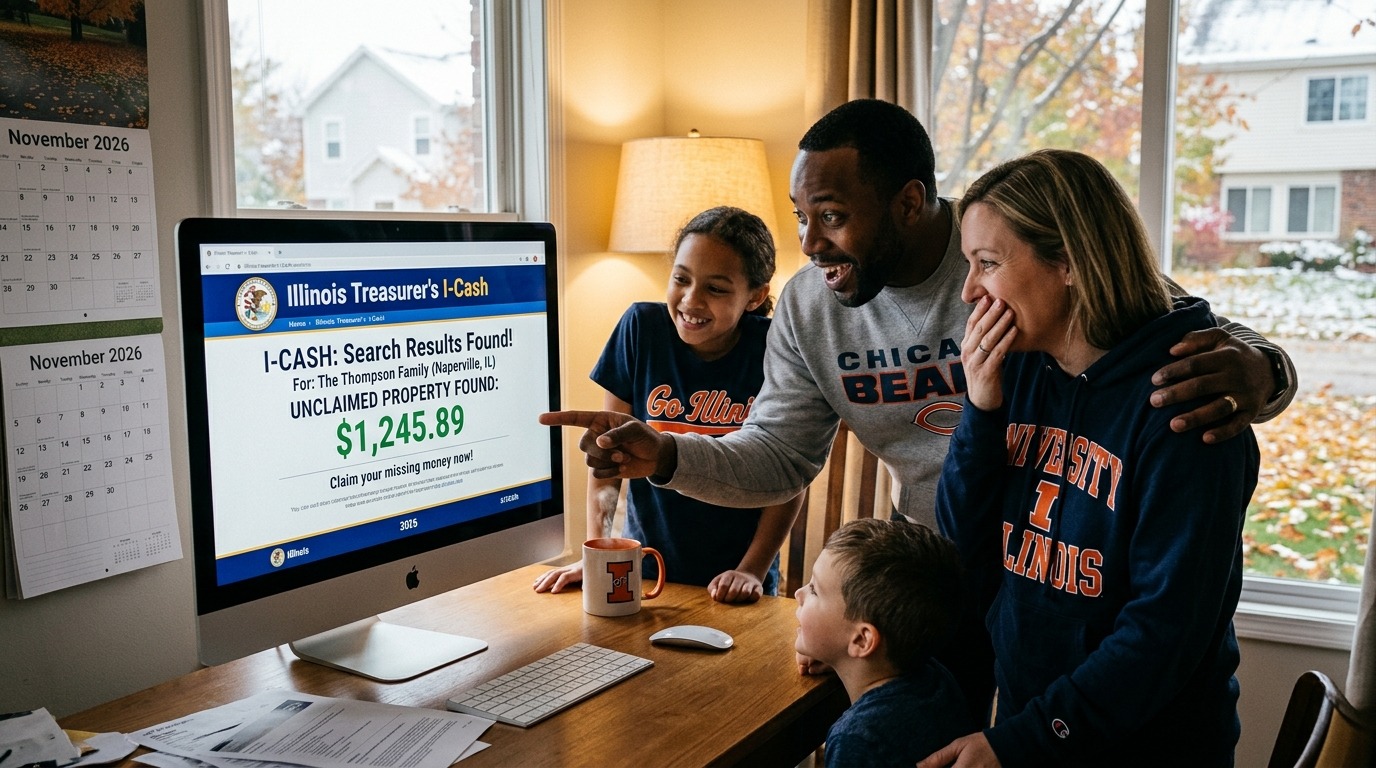 Illinois family checking I-Cash unclaimed money 2026