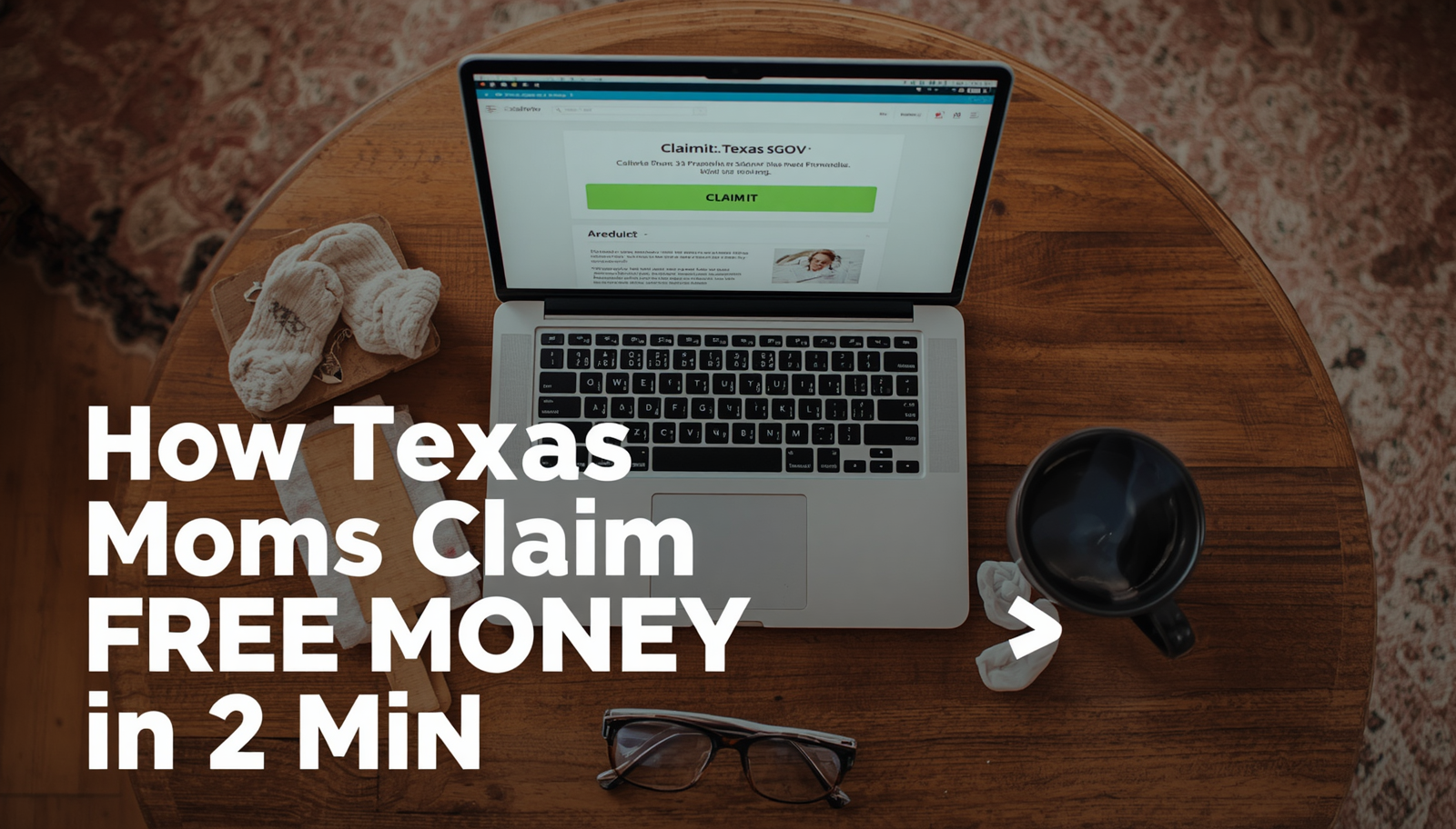 Step by step guide showing how Texas moms search unclaimed money on official claimit texas gov website 2026