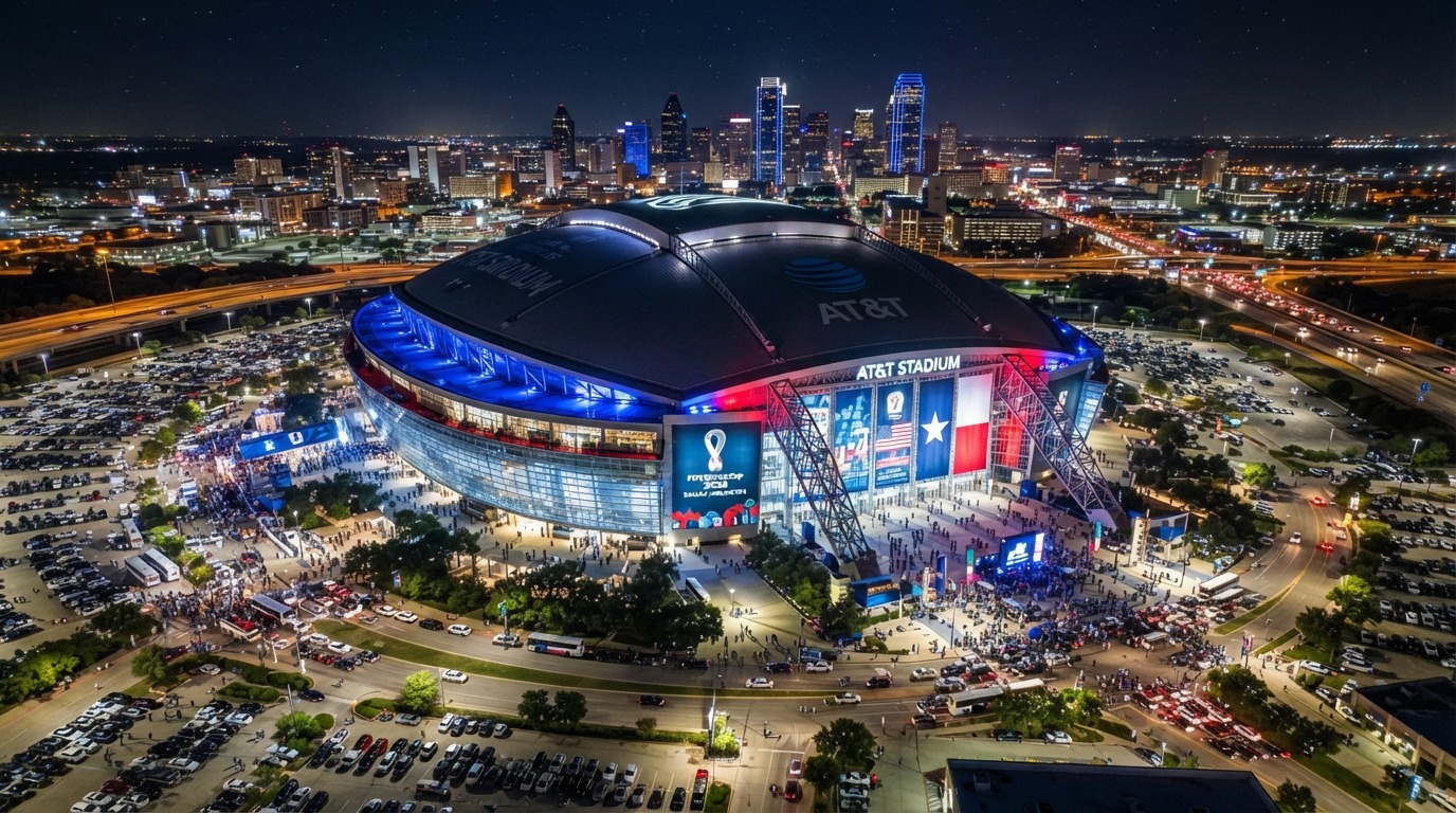 AT&T Stadium Dallas night FIFA World Cup 2026